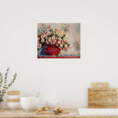 クロードモネ – 菊と静物生活 ポスター (キッチン)