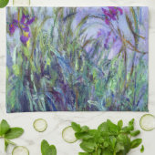 クロードモネ – 薄紫アイリス/アイリスマウヴ キッチンタオル (折り畳み)