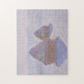 クロードモネ |雪と日の干し草の効果 ジグソーパズル (縦)