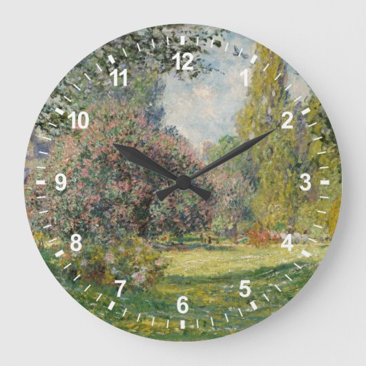 クロードモネ |風景：パルクモンソー ラージ壁時計 (正面)