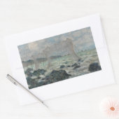 クロードモネ – 魚釣りネットアットポーヴィル 長方形シール (封筒)