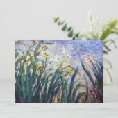 クロードモネ – 黄色と紫の虹彩 サンキューカード (スタンド正面)