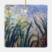 クロードモネ – 黄色と紫の虹彩 セラミックオーナメント (裏面)
