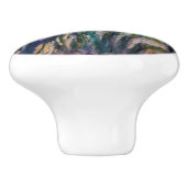 クロードモネ – 黄色と紫の虹彩 セラミックノブ (側面)