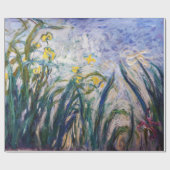 クロードモネ – 黄色と紫の虹彩 ラッピングペーパー (フラット)