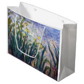 クロードモネ – 黄色と紫の虹彩 ラージペーパーバッグ (正面アングル)