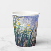 クロードモネ – 黄色と紫の虹彩 紙コップ (裏面)