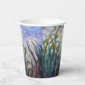 クロードモネ – 黄色と紫の虹彩 紙コップ (左)