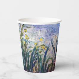 クロードモネ – 黄色と紫の虹彩 紙コップ