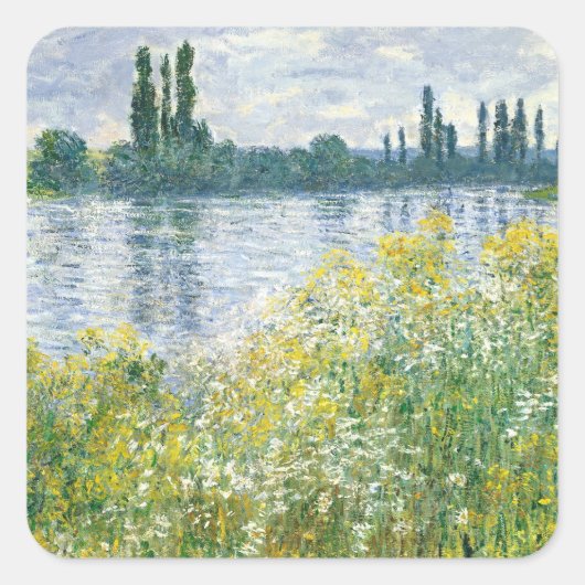 クロードモネ | Banks of the Seine, Vetheuil, 1880 スクエアシール (正面)