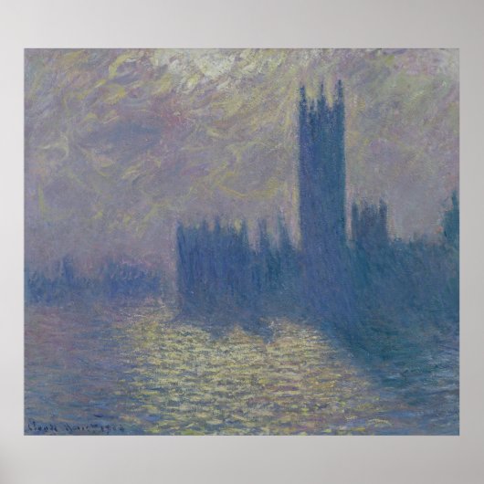 クロードモネ Houses of Parliament, Stormy Sky ポスター (正面)