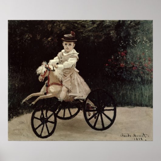クロードモネ | Jean Monet on his Hobby Horse, 1872 ポスター (正面)