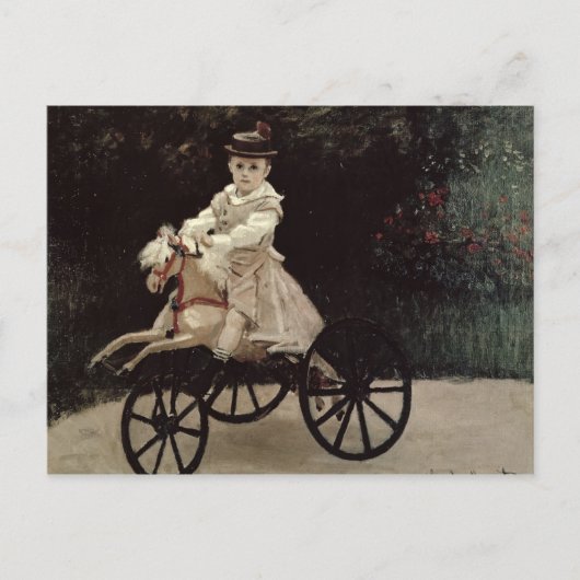 クロードモネ | Jean Monet on his Hobby Horse, 1872 ポストカード (正面)