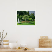 クロードモネ | Jeanne Marie Lecadre in the Garden ポスター (キッチン)