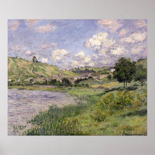 クロードモネ | Landscape, Vetheuil, 1879 ポスター (正面)