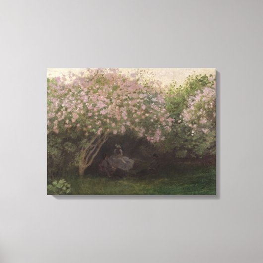 クロードモネ | Lilacs, Gray Weather, 1872 キャンバスプリント (正面)