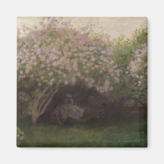 クロードモネ | Lilacs, Gray Weather, 1872 マグネット (正面)