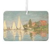 クロードモネ | Regatta at Argenteuil, c.1872 カーエアーフレッシュナー (裏面)
