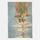 クロードモネ | Regatta at Argenteuil, c.1872 キッチンタオル (縦)