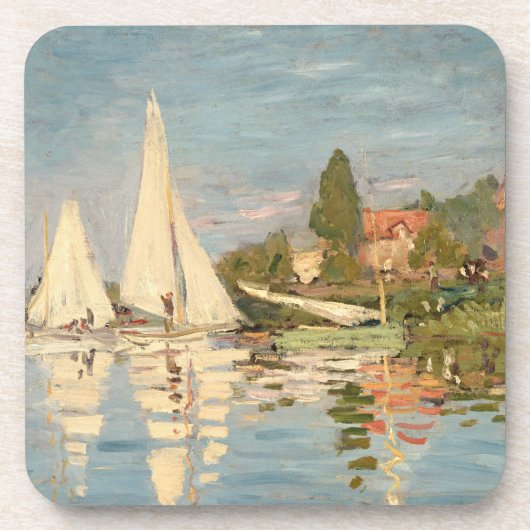 クロードモネ | Regatta at Argenteuil, c.1872 コースター (正面)