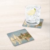 クロードモネ | Regatta at Argenteuil, c.1872 スクエアペーパーコースター (インサイチュ)