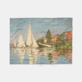 クロードモネ | Regatta at Argenteuil, c.1872 フリースブランケット (正面(横))