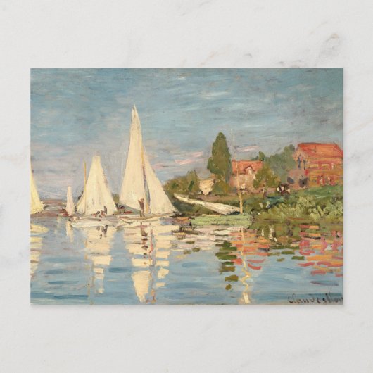 クロードモネ | Regatta at Argenteuil, c.1872 ポストカード (正面)