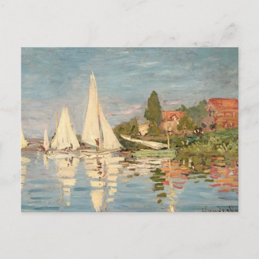 クロードモネ | Regatta at Argenteuil, c.1872 ポストカード (正面)
