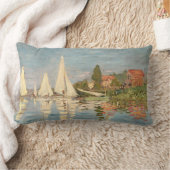 クロードモネ | Regatta at Argenteuil, c.1872 ランバークッション (ブランケット)