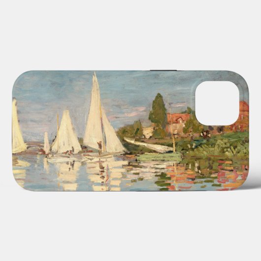 クロードモネ | Regatta at Argenteuil, c.1872 Case-Mate iPhoneケース (裏面 (横))