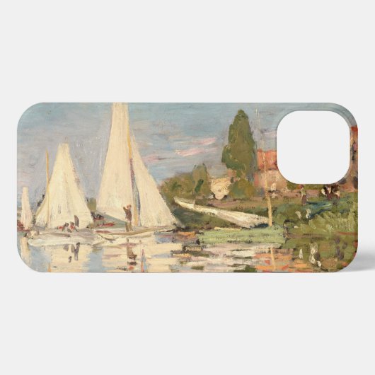 クロードモネ | Regatta at Argenteuil, c.1872 iPhoneケース (裏面横)