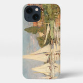 クロードモネ | Regatta at Argenteuil, c.1872 iPhoneケース (裏面)