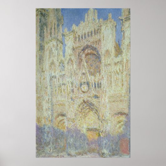 クロードモネ | Rouen Cathedral at Sunset, 1894 ポスター (正面)