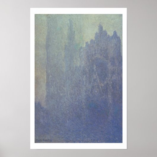クロードモネ | Rouen Cathedral, Foggy Weather ポスター (正面)