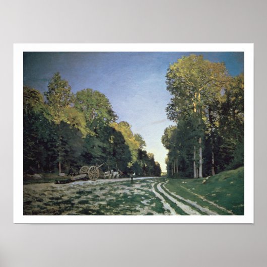 クロードモネ | Route de Chailly, Fontainebleau ポスター (正面)