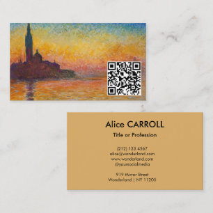 クロードモネ – San Giorgio Maggiore Dusk - QRコード 名刺