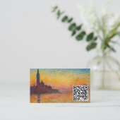 クロードモネ – San Giorgio Maggiore Dusk - QRコード 名刺 (スタンド正面)