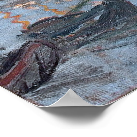 クロードモネ | Seine at Rouen, 1872 ポスター (角)