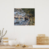 クロードモネ | Seine at Rouen, 1872 ポスター (キッチン)