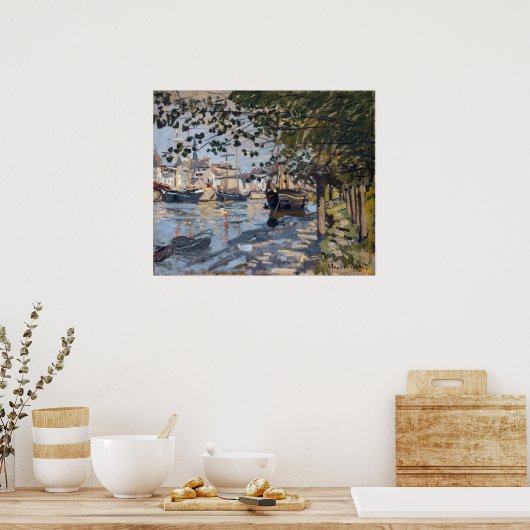 クロードモネ | Seine at Rouen, 1872 ポスター (キッチン)