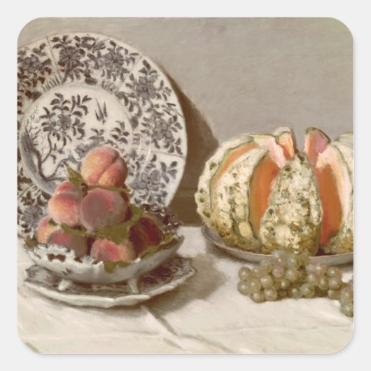 クロードモネ | Still Life, 1872 スクエアシール (正面)