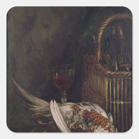 クロードモネ | Still Life with a Pheasant, c.1861 スクエアシール (正面)