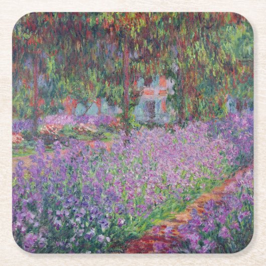 クロードモネ | The Artist's Garden at Giverny スクエアペーパーコースター (正面)