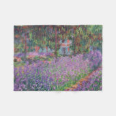 クロードモネ | The Artist's Garden at Giverny フリースブランケット (正面(横))