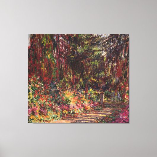 クロードモネ | The Garden Path at Giverny キャンバスプリント (正面)