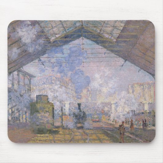 クロードモネ | The Gare St. Lazare, 1877 マウスパッド (正面)