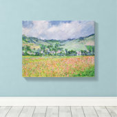 クロードモネ | The Poppy Field near Giverny, 1885 キャンバスプリント (インサイチュ (ウッドフロア))