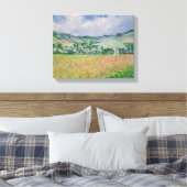 クロードモネ | The Poppy Field near Giverny, 1885 キャンバスプリント (インサイチュ (寝室))