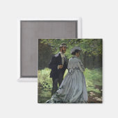 クロードモネ | The Promenaders, Bazille, Camille マグネット (正面/裏面)