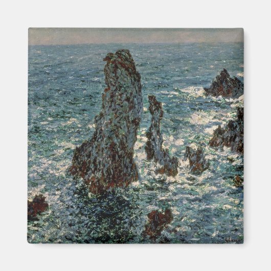 クロードモネ The Rocks at Belle-Ile, 1886 マグネット (正面)